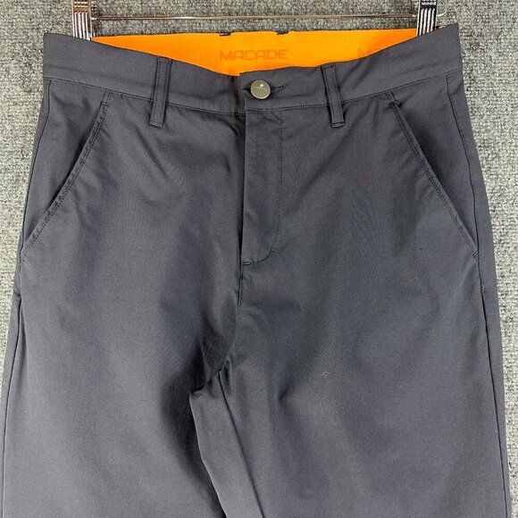 Macade Golf Pants Mens 30 Slim Fit Dark Blue Pockets Straight Leg Flat Front - Picture 2 of 7